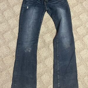 Rock & Roll Cowgirl Dark Blue Flare Jeans